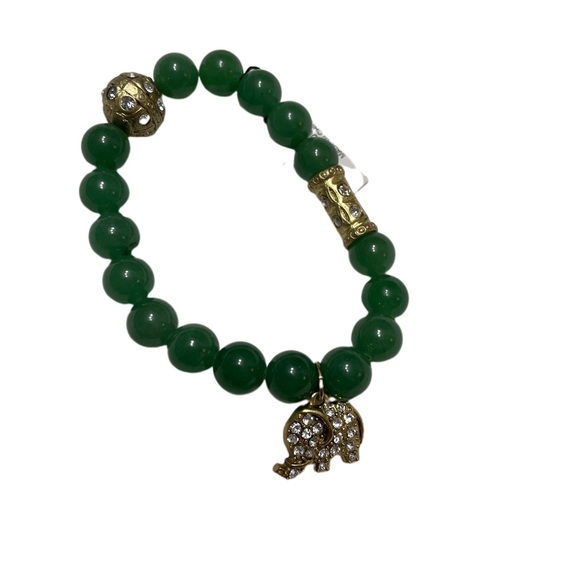 NWT Chico's Cleona jade colored elephant bracelet - Picture 4 of 5